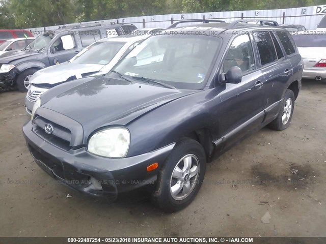 KM8SC73E65U865423 - 2005 HYUNDAI SANTA FE GLS/LX GREEN photo 2