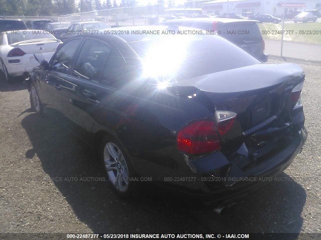 WBAVC53588FZ84280 - 2008 BMW 328 I SULEV BLACK photo 3