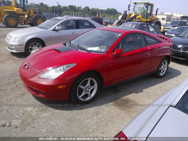 JTDDY38T9Y0027493 - 2000 TOYOTA CELICA GT-S RED photo 2