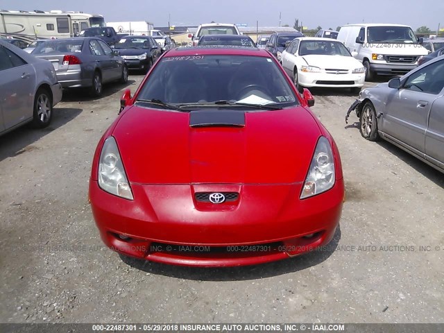 JTDDY38T9Y0027493 - 2000 TOYOTA CELICA GT-S RED photo 6