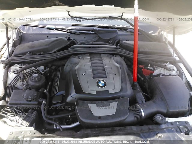 WBANW5C5XACT56820 - 2010 BMW 550 I WHITE photo 10