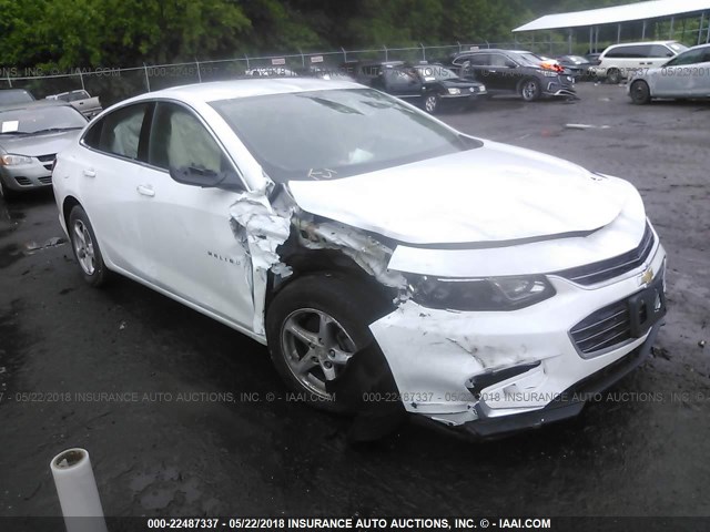 1G1ZB5ST1GF279271 - 2016 CHEVROLET MALIBU LS WHITE photo 1