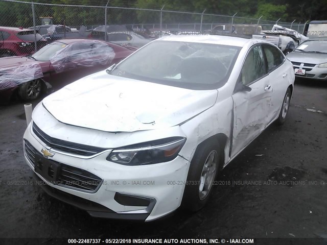 1G1ZB5ST1GF279271 - 2016 CHEVROLET MALIBU LS WHITE photo 2