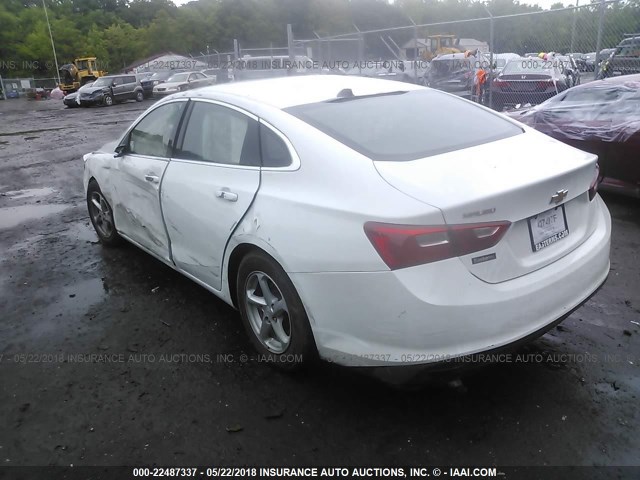 1G1ZB5ST1GF279271 - 2016 CHEVROLET MALIBU LS WHITE photo 3