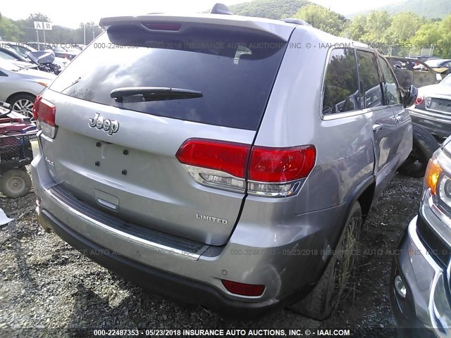 1C4RJFBG7EC486314 - 2014 JEEP GRAND CHEROKEE LIMITED SILVER photo 4