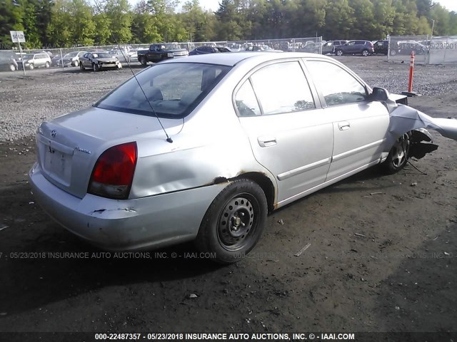 KMHDN45D83U651648 - 2003 HYUNDAI ELANTRA GLS/GT GRAY photo 4