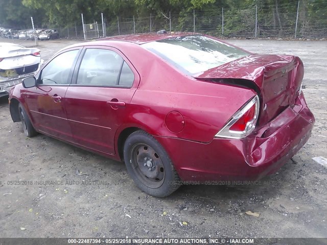 3FAHP06Z48R266000 - 2008 FORD FUSION S RED photo 3