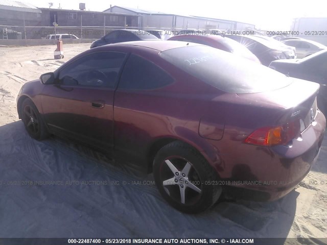 JH4DC53022C034457 - 2002 ACURA RSX TYPE-S RED photo 3