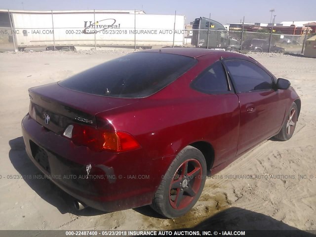 JH4DC53022C034457 - 2002 ACURA RSX TYPE-S RED photo 4