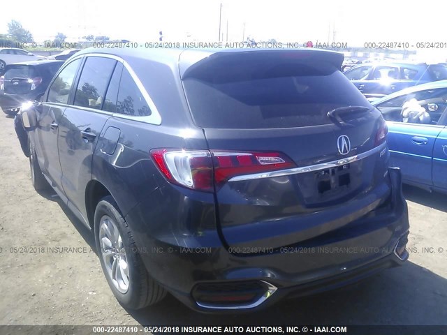 5J8TB4H57GL017046 - 2016 ACURA RDX TECHNOLOGY GRAY photo 3