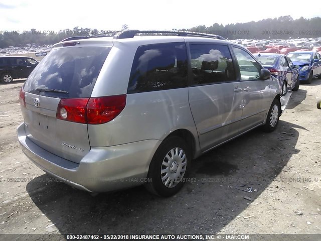 5TDZK23C29S239949 - 2009 TOYOTA SIENNA CE/LE SILVER photo 4