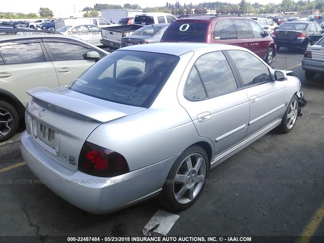 3N1AB51D55L586639 - 2005 NISSAN SENTRA SE-R SPEC V SILVER photo 4