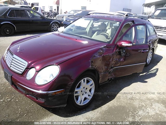 WDBUH56J26A772900 - 2006 MERCEDES-BENZ E 350 WAGON BURGUNDY photo 2