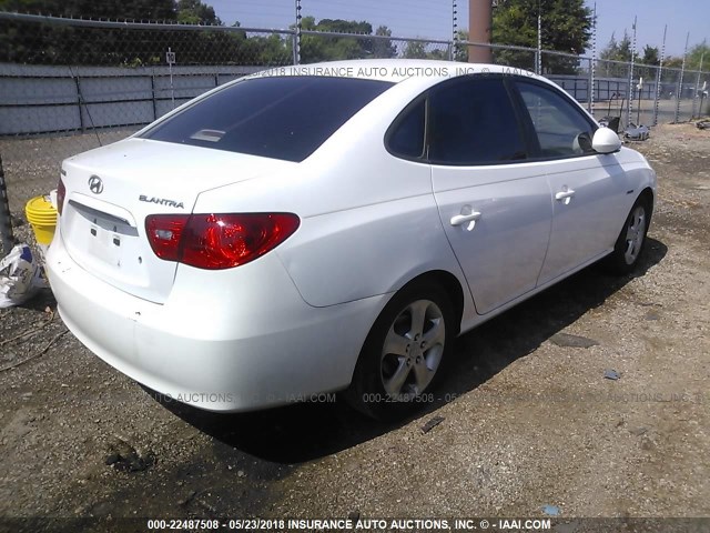 KMHDU46D07U115574 - 2007 HYUNDAI ELANTRA GLS/SE/LIMITED WHITE photo 4