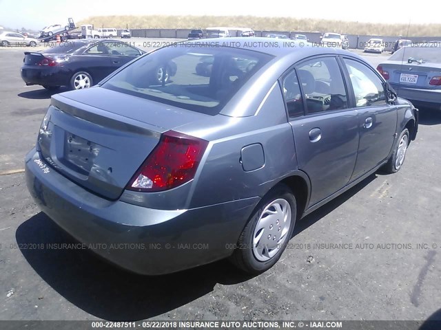 1G8AJ54F25Z174582 - 2005 SATURN ION LEVEL 2 GRAY photo 4