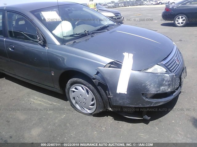 1G8AJ54F25Z174582 - 2005 SATURN ION LEVEL 2 GRAY photo 6