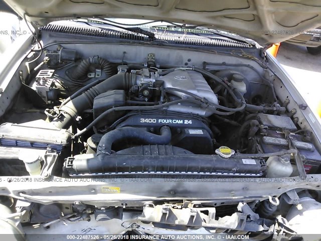 5TEHN72N74Z369675 - 2004 TOYOTA TACOMA DOUBLE CAB ვერცხლისფერი ფოტო 10