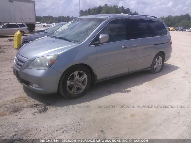 5FNRL38807B070278 - 2007 HONDA ODYSSEY TOURING SILVER photo 2