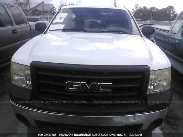 1GTEC19C27Z503034 - 2007 GMC NEW SIERRA C1500 WHITE photo 6