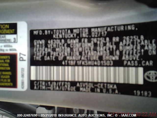 4T1BF1FK5HU401503 - 2017 TOYOTA CAMRY LE/XLE/SE/XSE SILVER photo 5