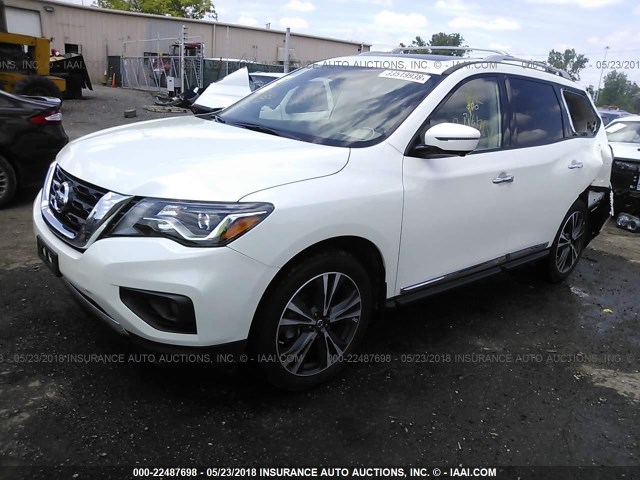 5N1DR2MM5HC635558 - 2017 NISSAN PATHFINDER S/SV/SL/PLATINUM WHITE photo 2