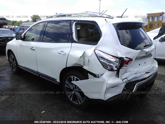 5N1DR2MM5HC635558 - 2017 NISSAN PATHFINDER S/SV/SL/PLATINUM 白色 照片 3