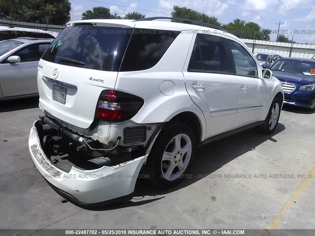 4JGBB22E58A304935 - 2008 MERCEDES-BENZ ML 320 CDI WHITE photo 4