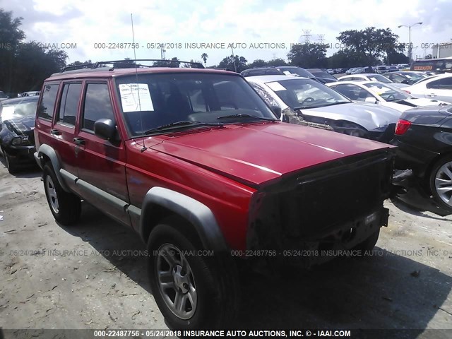 1J4FT68S2WL280211 - 1998 JEEP CHEROKEE SPORT/CLASSIC წითელი ფოტო 1