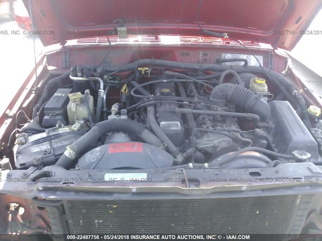 1J4FT68S2WL280211 - 1998 JEEP CHEROKEE SPORT/CLASSIC წითელი ფოტო 10