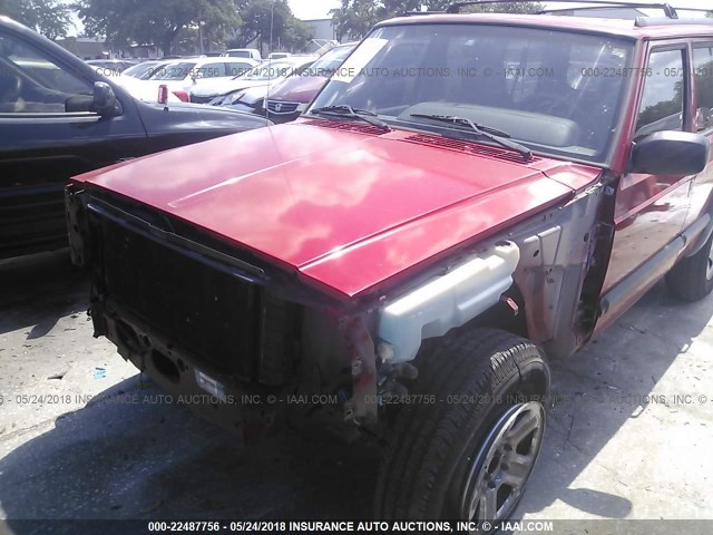 1J4FT68S2WL280211 - 1998 JEEP CHEROKEE SPORT/CLASSIC წითელი ფოტო 6