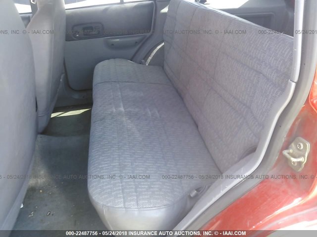 1J4FT68S2WL280211 - 1998 JEEP CHEROKEE SPORT/CLASSIC წითელი ფოტო 8