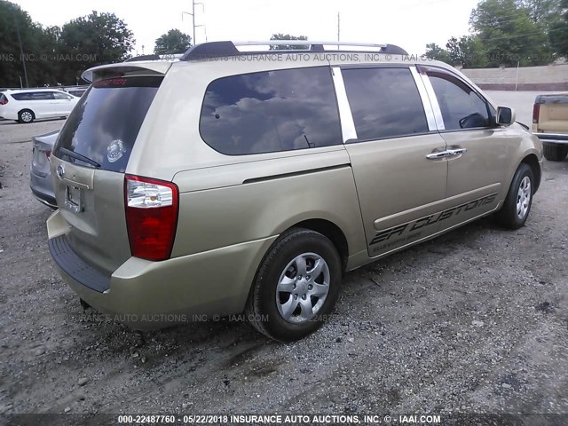 KNDMB233066085151 - 2006 KIA SEDONA EX/LX GOLD photo 4