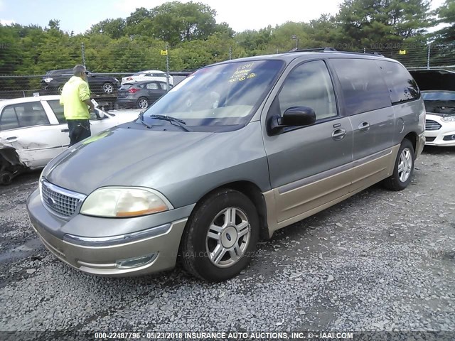 2FMZA53491BB09052 - 2001 FORD WINDSTAR SEL GREEN photo 2