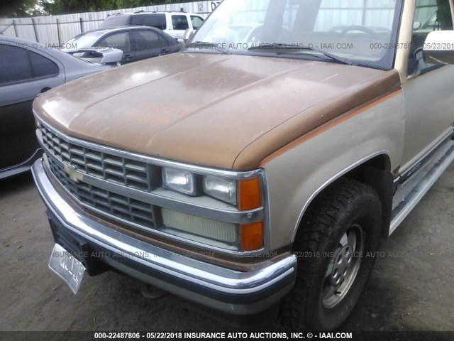 2GCFK29K3K1231731 - 1989 CHEVROLET GMT-400 K2500 ORANGE photo 6