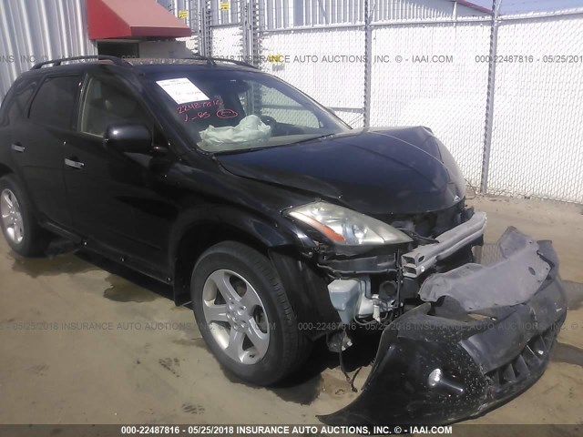 JN8AZ08W74W336531 - 2004 NISSAN MURANO SL/SE BLACK photo 1