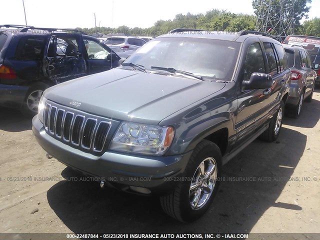 1J8GW68J32C184406 - 2002 JEEP GRAND CHEROKEE OVERLAND GRAY photo 2