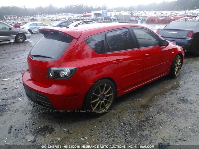 JM1BK34L491233959 - 2009 MAZDA SPEED 3 RED photo 4