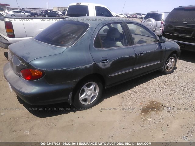 KMHJF35F4YU007664 - 2000 HYUNDAI ELANTRA GLS GREEN photo 4