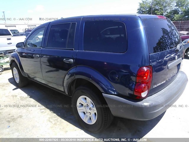 1D4HD38N34F124732 - 2004 DODGE DURANGO ST BLUE photo 3