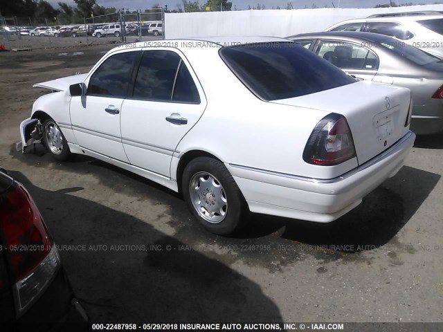 WDBHA23G5WA527005 - 1998 MERCEDES-BENZ C 230 WHITE photo 3