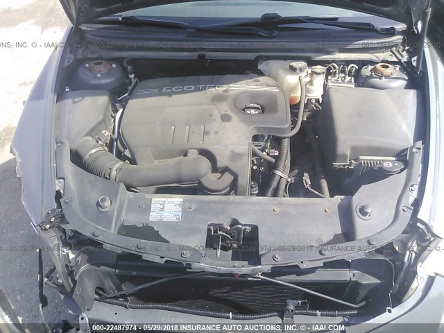 1G1ZH57B08F176746 - 2008 CHEVROLET MALIBU 1LT GRAY photo 10