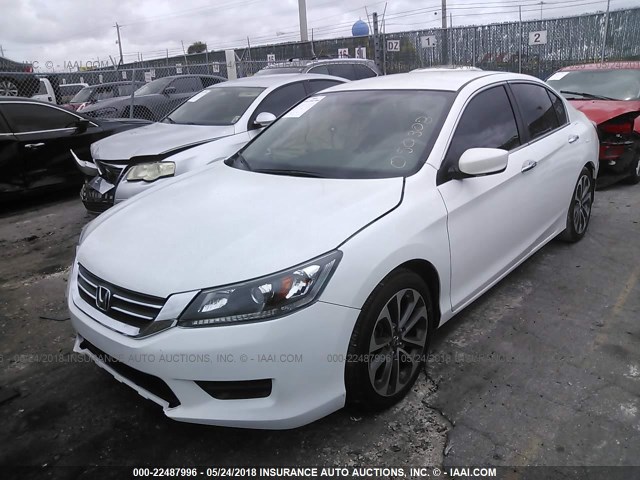 1HGCR2F54FA050308 - 2015 HONDA ACCORD SPORT 白色 照片 2