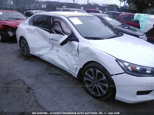 1HGCR2F54FA050308 - 2015 HONDA ACCORD SPORT 白色 照片 6