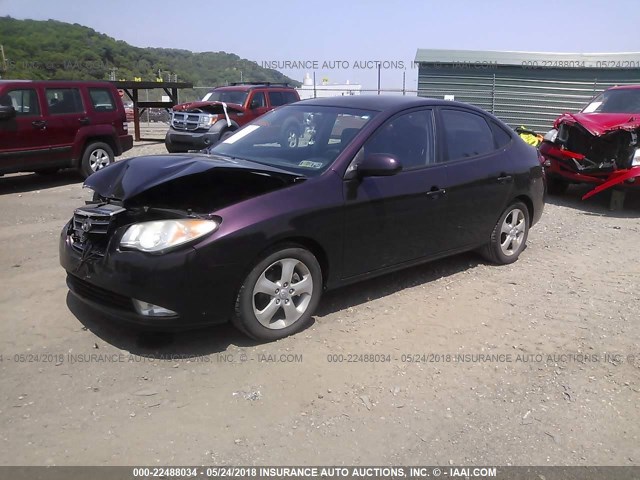 KMHDU46D88U474155 - 2008 HYUNDAI ELANTRA GLS/SE/LIMITED PURPLE photo 2