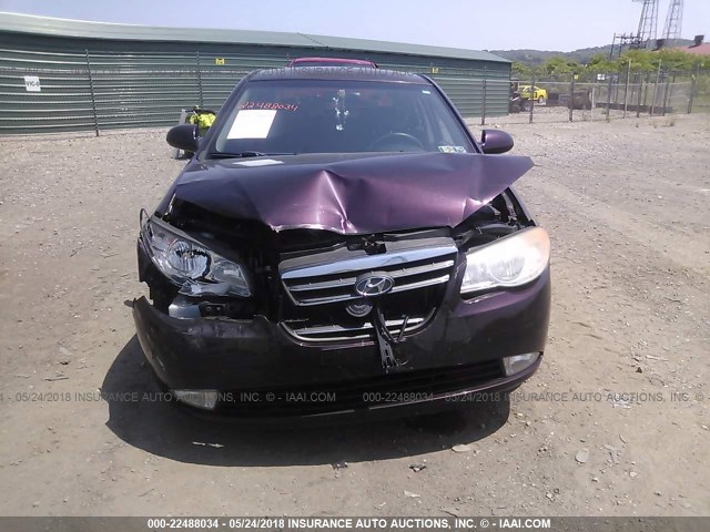 KMHDU46D88U474155 - 2008 HYUNDAI ELANTRA GLS/SE/LIMITED PURPLE photo 6