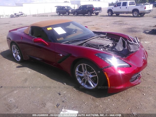 1G1YL3D71F5107565 - 2015 CHEVROLET CORVETTE STINGRAY/3LT/Z51 RED photo 1