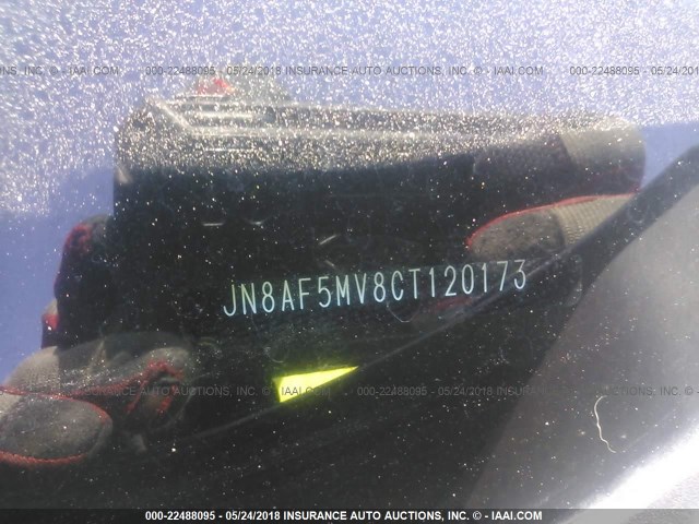 JN8AF5MV8CT120173 - 2012 NISSAN JUKE S/SV/SL BLACK photo 9