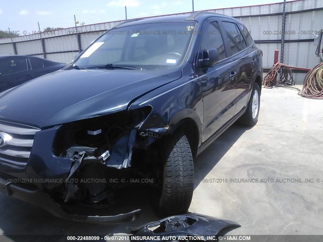 5XYZG3AB6CG120503 - 2012 HYUNDAI SANTA FE GLS BLUE photo 2