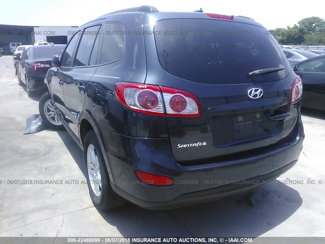 5XYZG3AB6CG120503 - 2012 HYUNDAI SANTA FE GLS BLUE photo 3