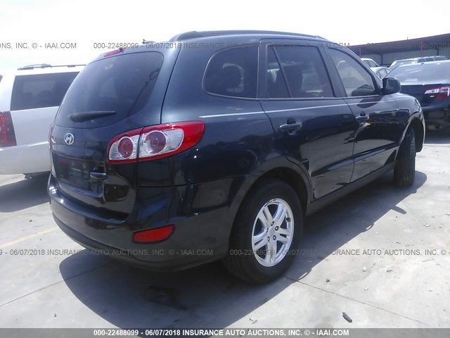 5XYZG3AB6CG120503 - 2012 HYUNDAI SANTA FE GLS BLUE photo 4